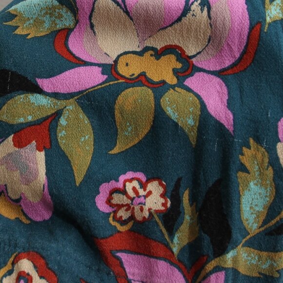 Free People Coco One Piece Jumpsuit Wide Leg Cross Open Back Floral Green Size 6 - Picture 7 of 16